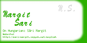 margit sari business card